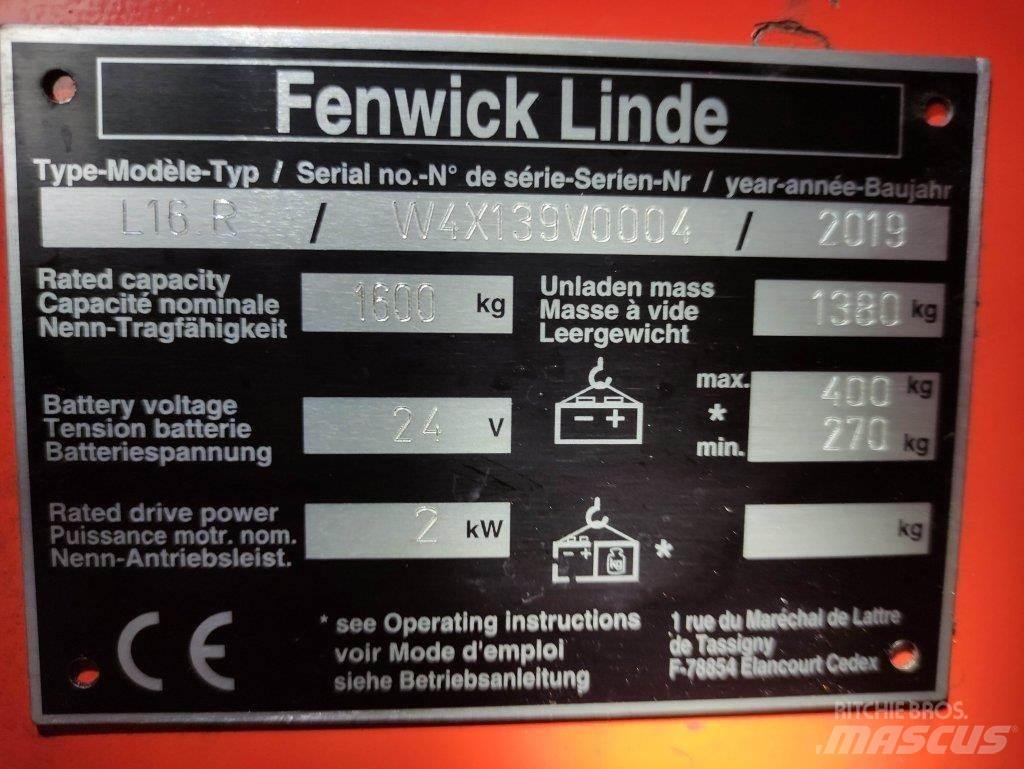 Linde L16R Wózki widłowe unoszące z dyszlem