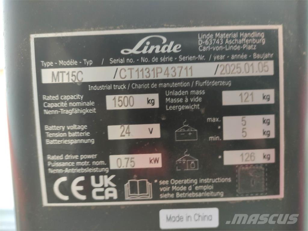 Linde MT15C Wózki widłowe unoszące