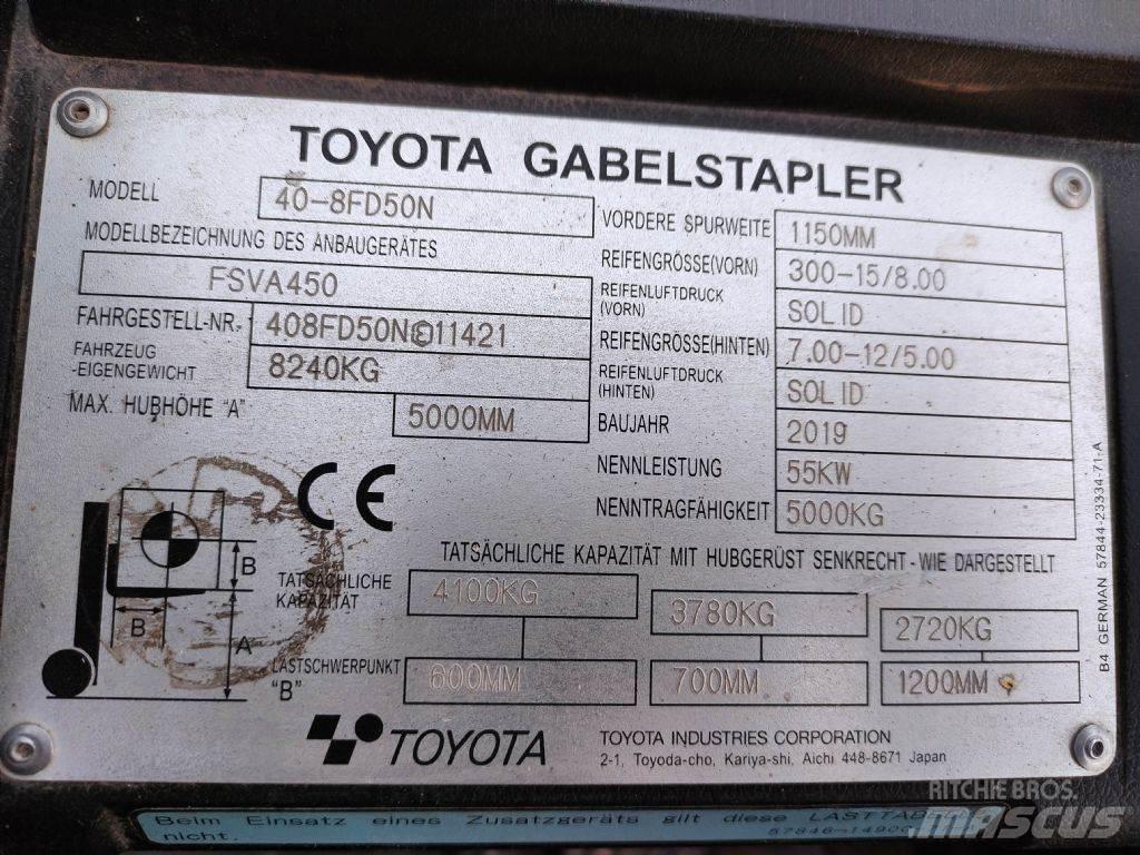 Toyota 40-8FD50N Wózki Diesla