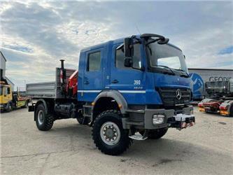 Mercedes-Benz AXOR 1829 threesided kipper 4x4,crane,7seats,319