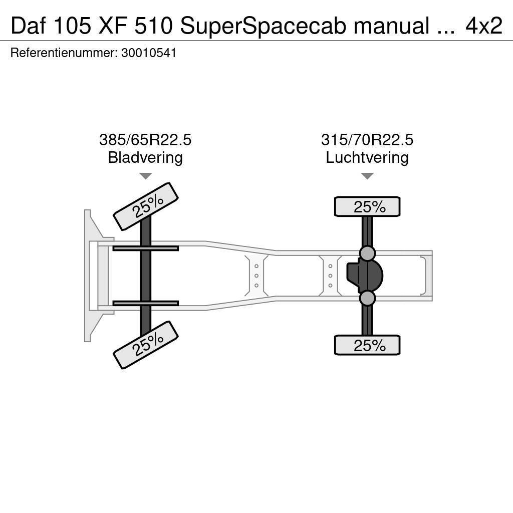 DAF 105 XF 510 SuperSpacecab manual intarder Ciągniki siodłowe