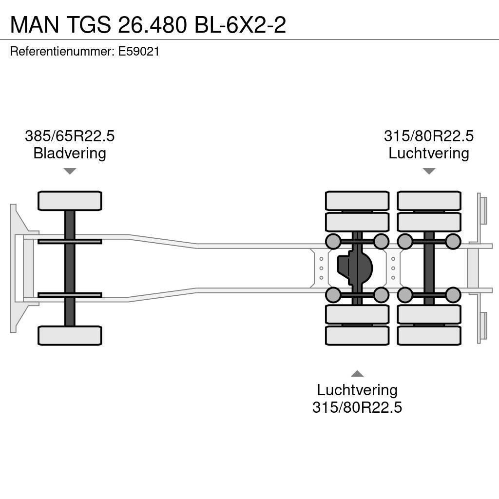MAN TGS 26.480 BL-6X2-2 Kontenerowce / BDF