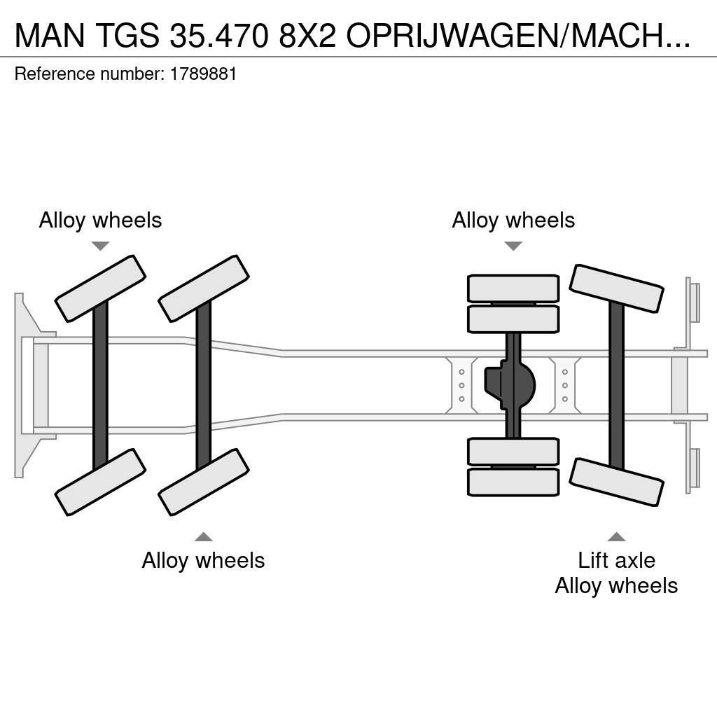 MAN TGS 35.470 8X2 OPRIJWAGEN/MACHINE TRANSPORTER/PLAT Pojazdy do transportu samochodów
