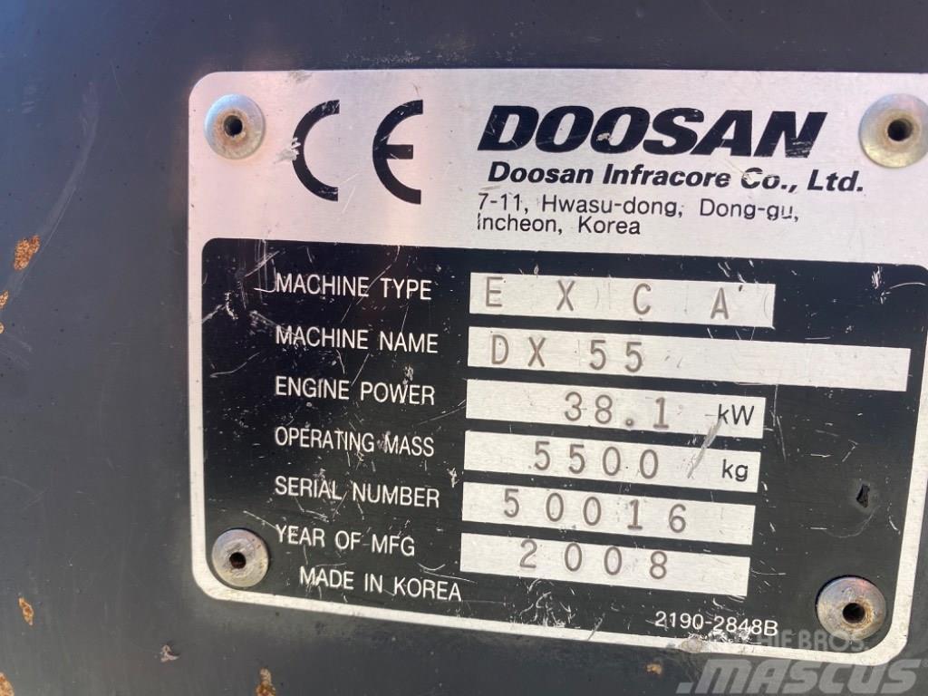 Doosan DX 55 Minikoparki