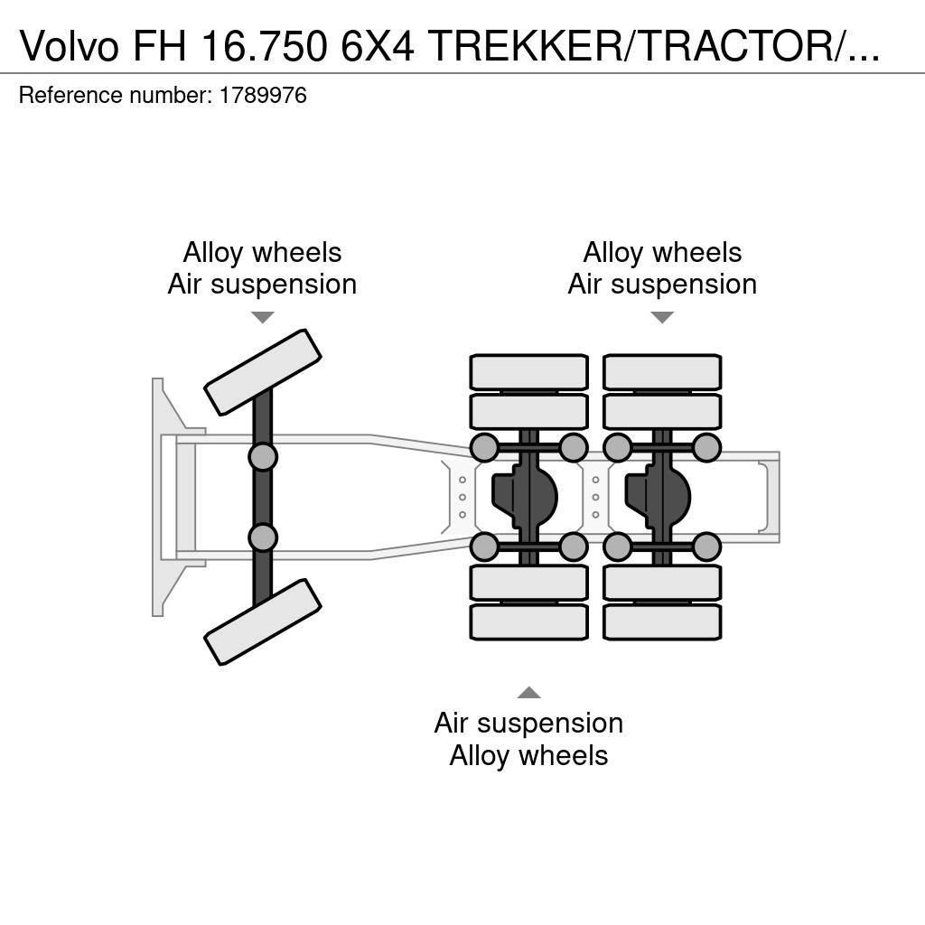 Volvo FH 16.750 6X4 TREKKER/TRACTOR/SZM EURO 6 HYDRAULIC Ciągniki siodłowe