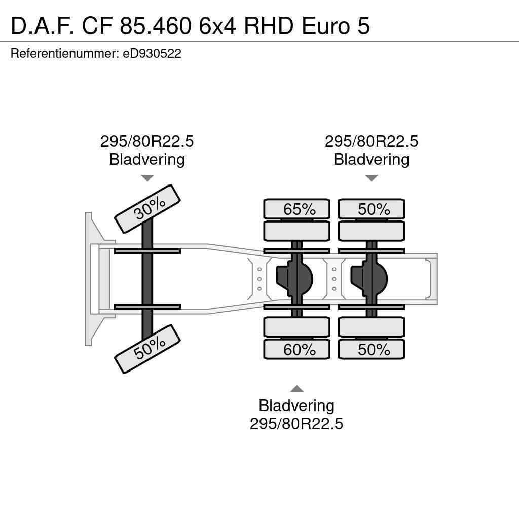 DAF CF 85.460 6x4 RHD Euro 5 Ciągniki siodłowe