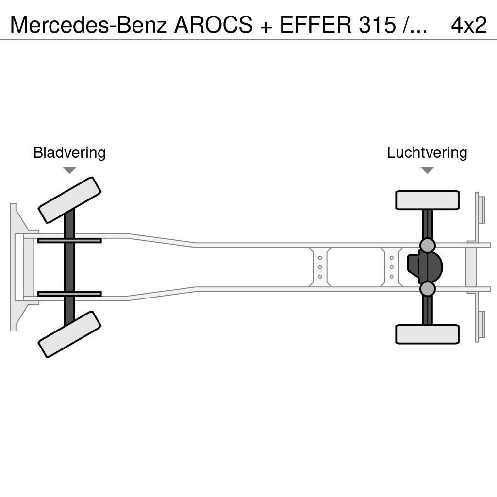 Mercedes-Benz AROCS + EFFER 315 / 6S + FLY JIB 4S / LIER / WINCH Żurawie szosowo-terenowe