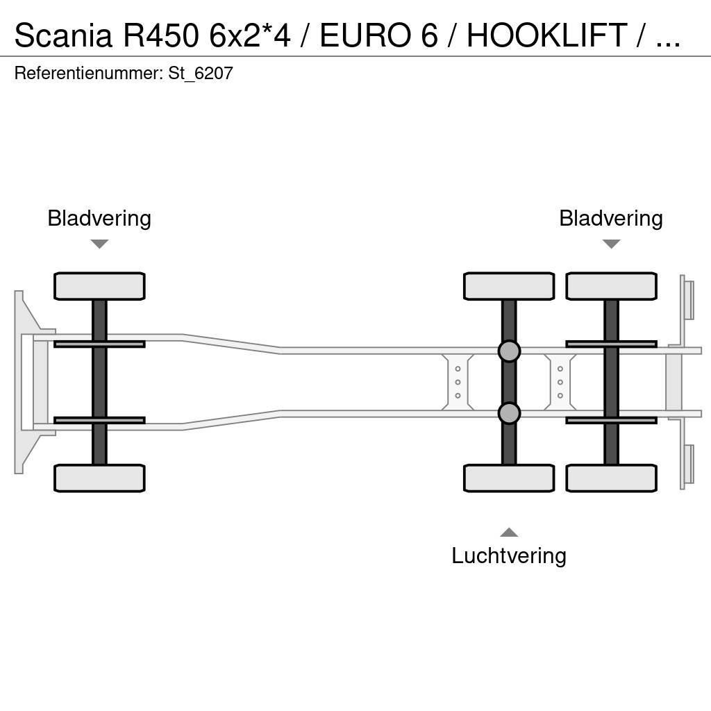 Scania R450 6x2*4 / EURO 6 / HOOKLIFT / ABROLKIPPER Hakowce