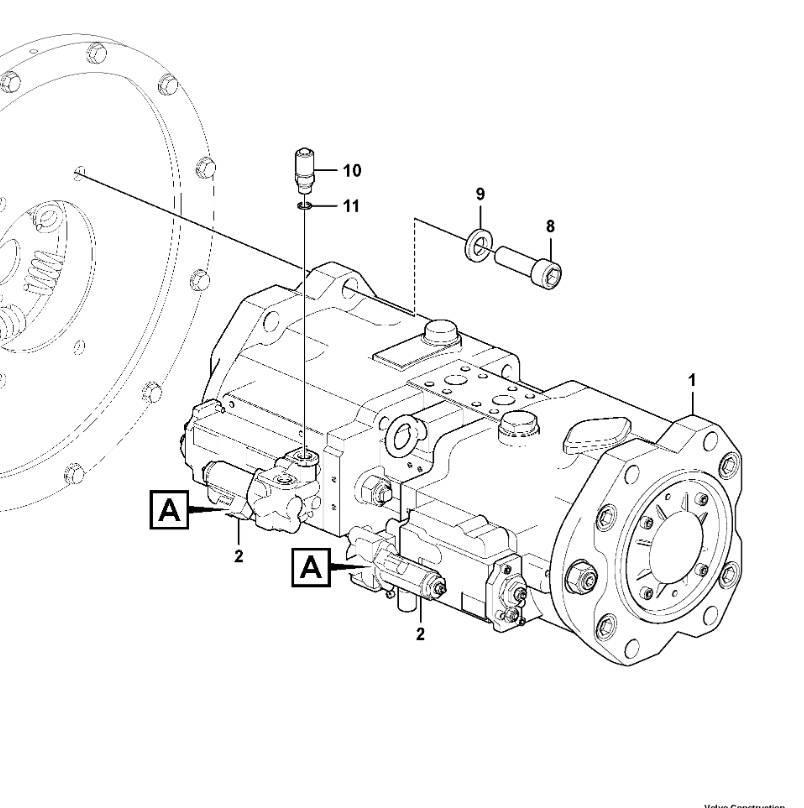 Volvo EC300D EC350D Main Pump 14632316 K5V160DT Przekładnie i skrzynie biegów