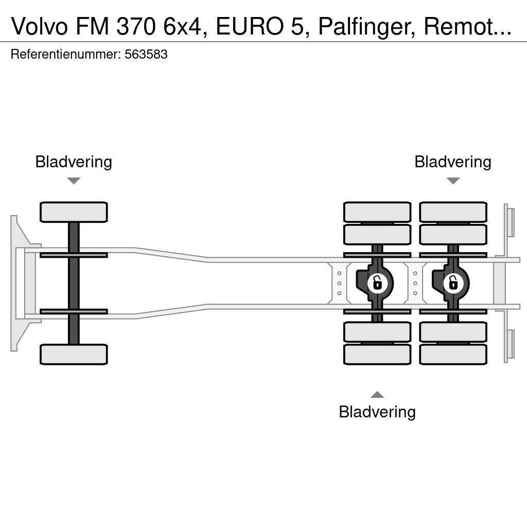 Volvo FM 370 6x4, EURO 5, Palfinger, Remote, Steel suspe Ciężarówki typu Platforma / Skrzynia