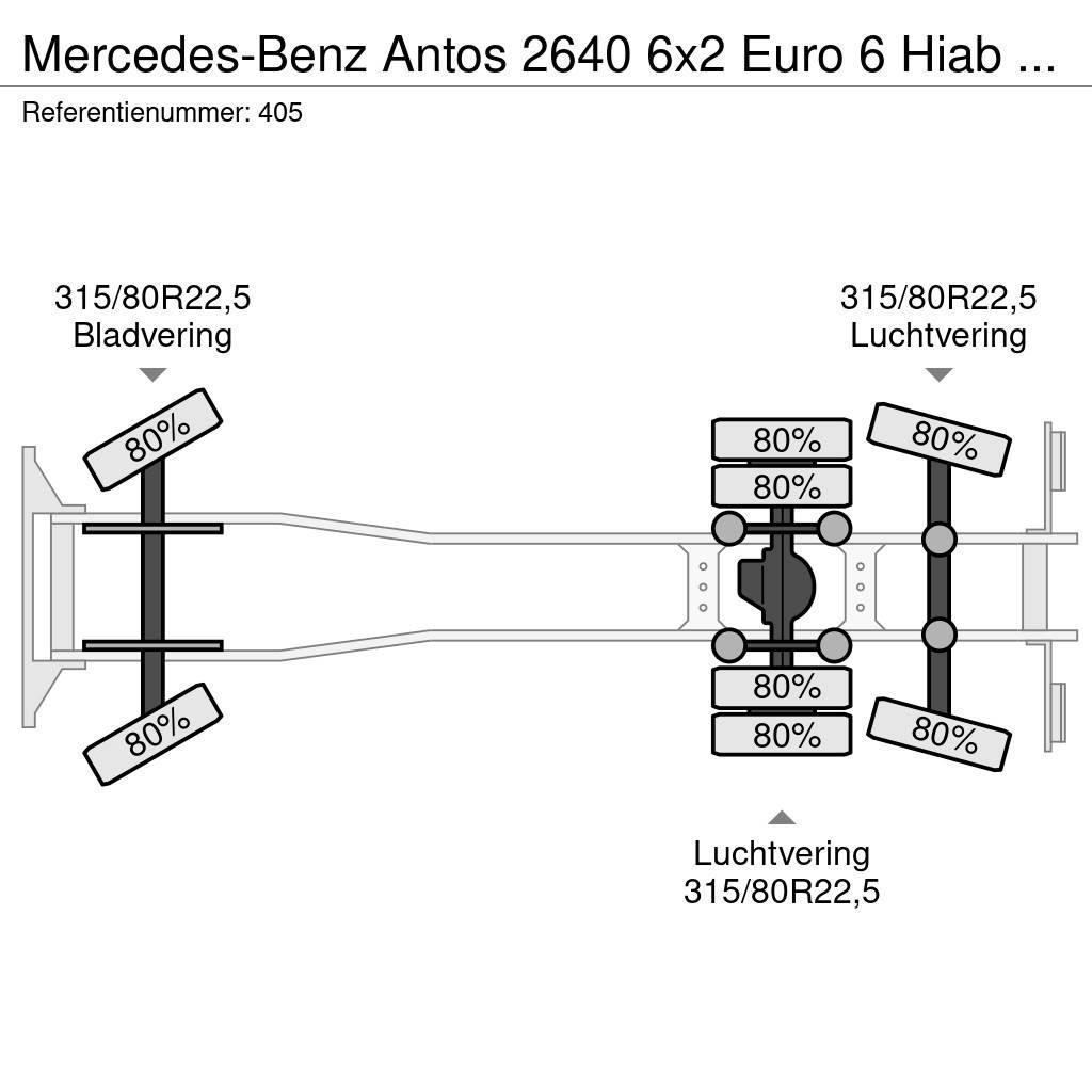 Mercedes-Benz Antos 2640 6x2 Euro 6 Hiab 166K Hipro 2 x Hydr. Ro Żurawie szosowo-terenowe