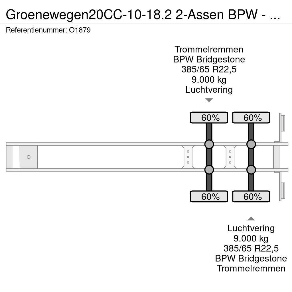 Groenewegen 20CC-10-18.2 2-Assen BPW - DrumBrakes - Air Suspen Naczepy do transportu kontenerów