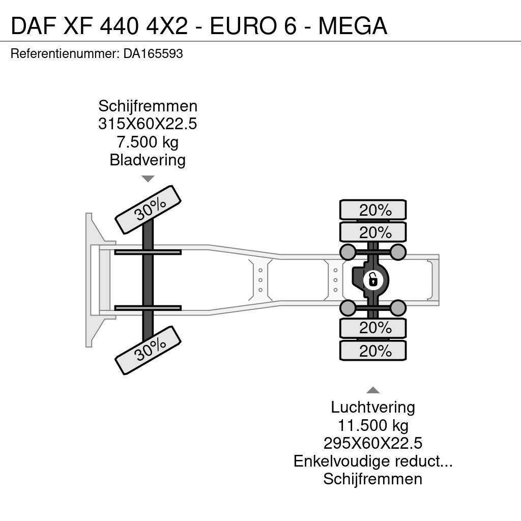 DAF XF 440 4X2 - EURO 6 - MEGA Ciągniki siodłowe