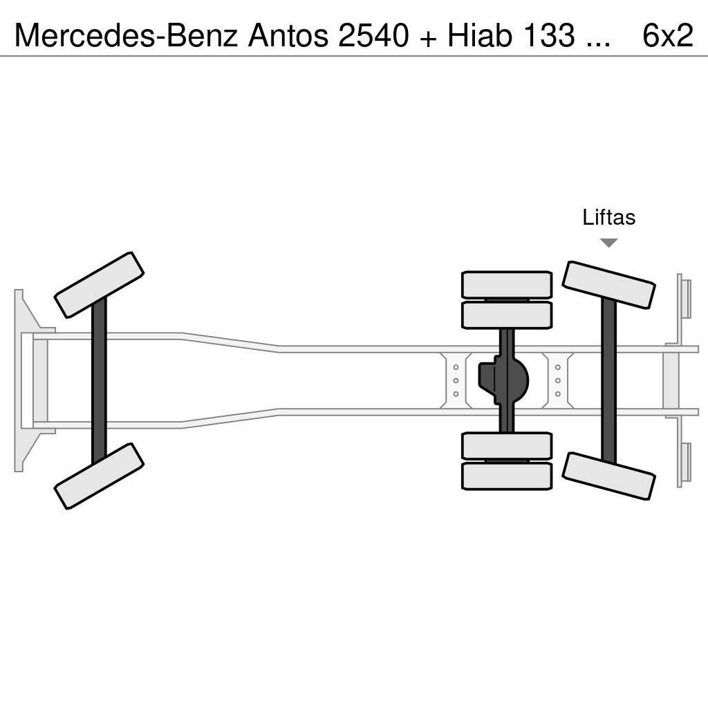 Mercedes-Benz Antos 2540 + Hiab 133 K pro crane Żurawie szosowo-terenowe