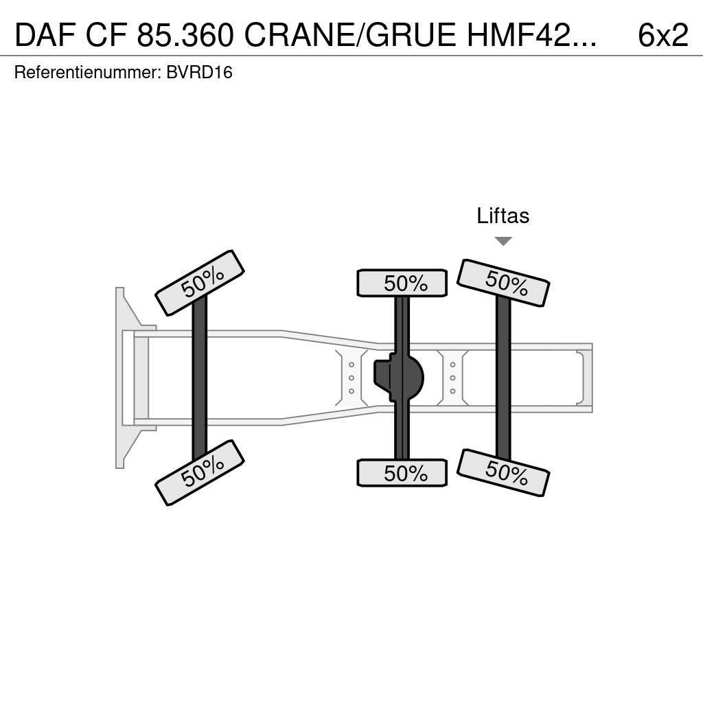 DAF CF 85.360 CRANE/GRUE HMF42TM!! RADIO REMOTE!!EURO5 Ciągniki siodłowe