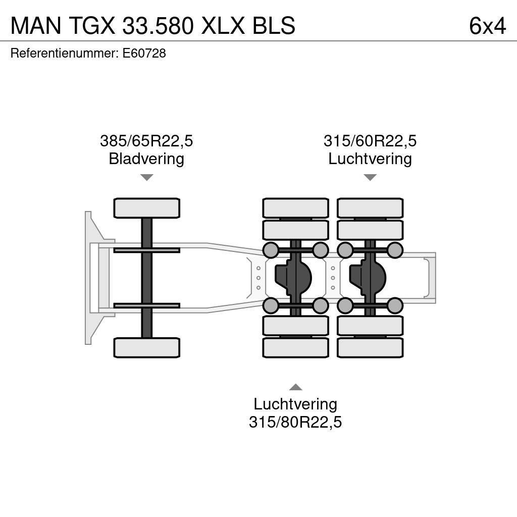 MAN TGX 33.580 XLX BLS Ciągniki siodłowe