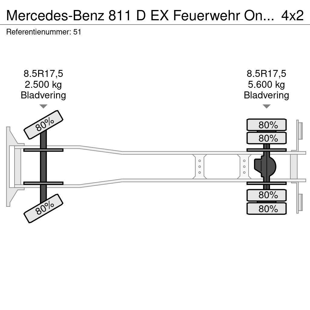 Mercedes-Benz 811 D EX Feuerwehr Only 13.000 KM Like New! Pojazdy pod zabudowę