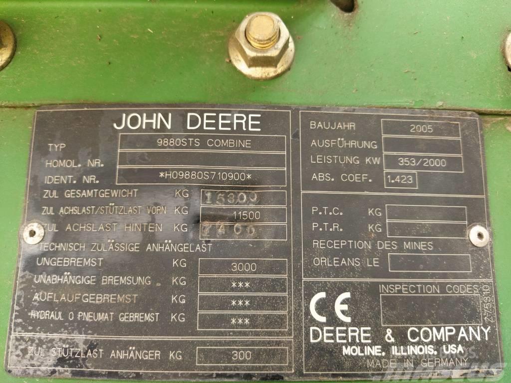 John Deere 9880 i STS Kombajny zbożowe
