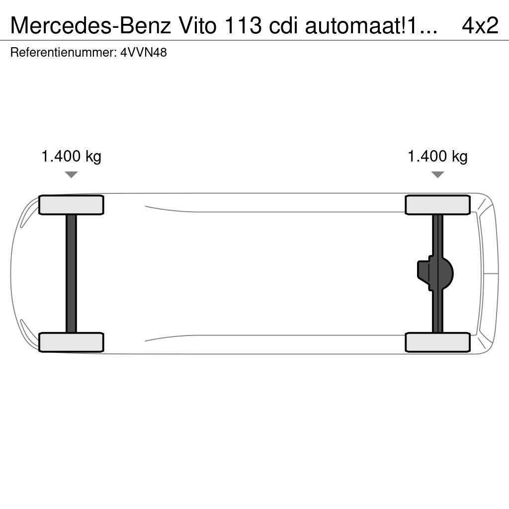 Mercedes-Benz Vito 113 cdi automaat!140dkm!! Samochody dostawcze ze skrzynią zamkniętą