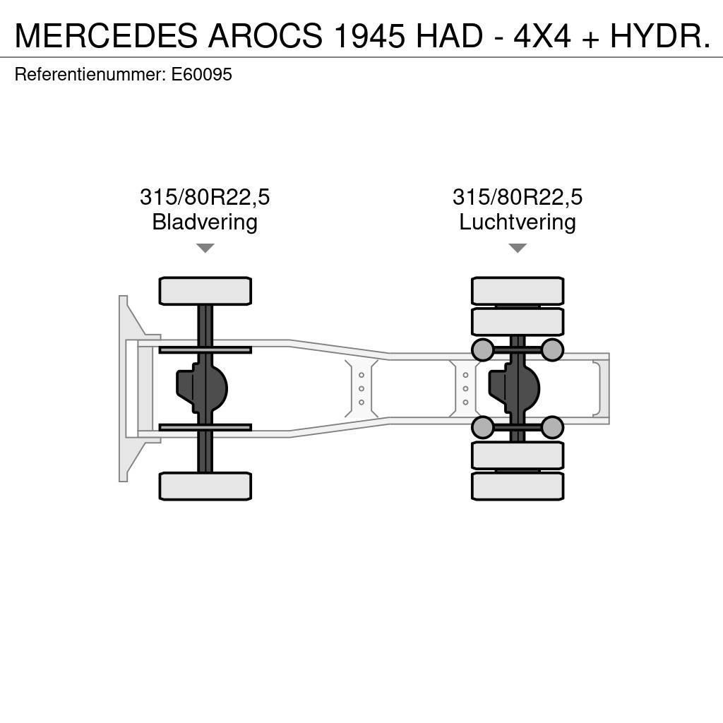 Mercedes-Benz AROCS 1945 HAD - 4X4 + HYDR. Ciągniki siodłowe