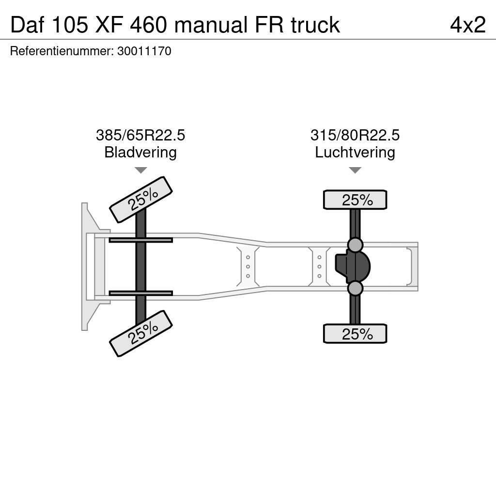 DAF 105 XF 460 manual FR truck Ciągniki siodłowe