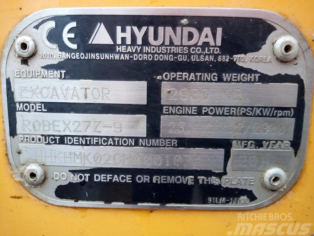 Hyundai Robex 27Z-9 Minikoparki