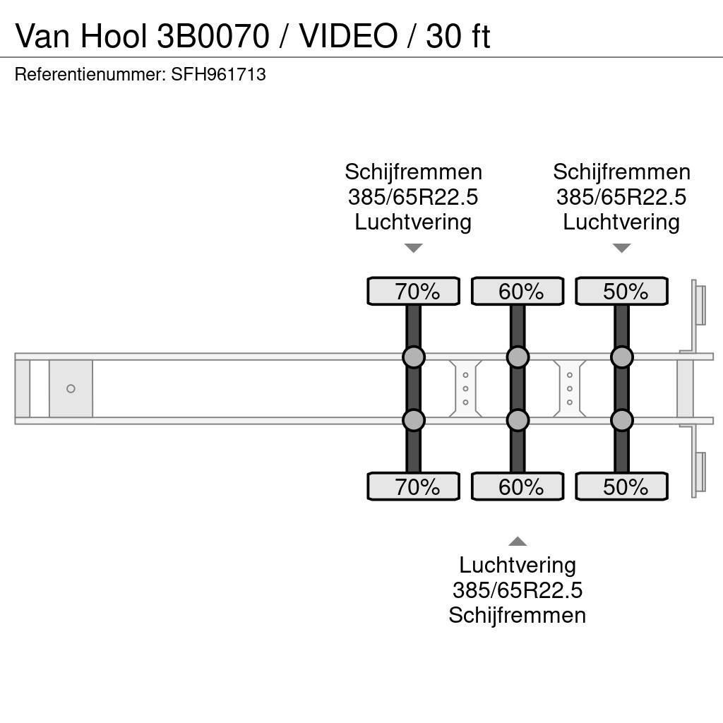 Van Hool 3B0070 / VIDEO / 30 ft Naczepy do transportu kontenerów