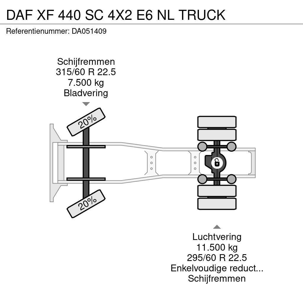 DAF XF 440 SC 4X2 E6 NL TRUCK Ciągniki siodłowe