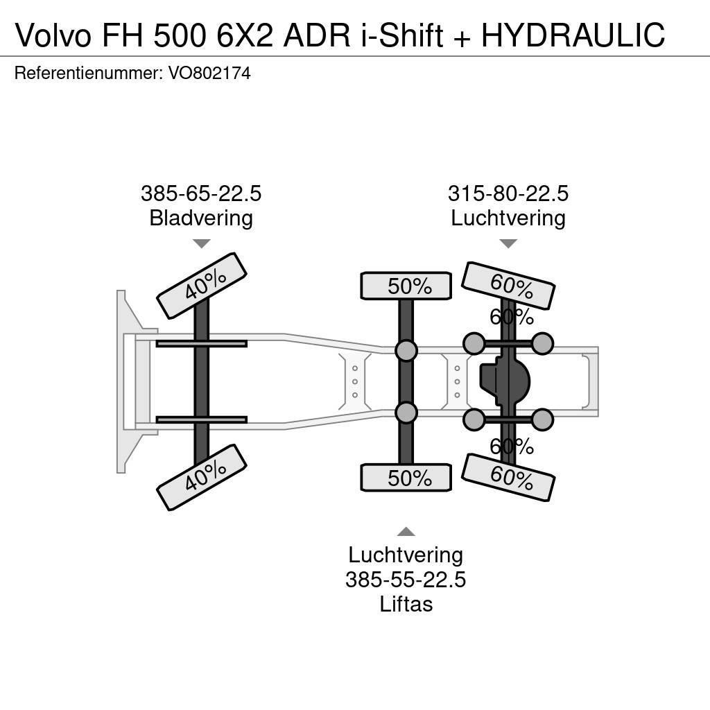 Volvo FH 500 6X2 ADR i-Shift + HYDRAULIC Ciągniki siodłowe