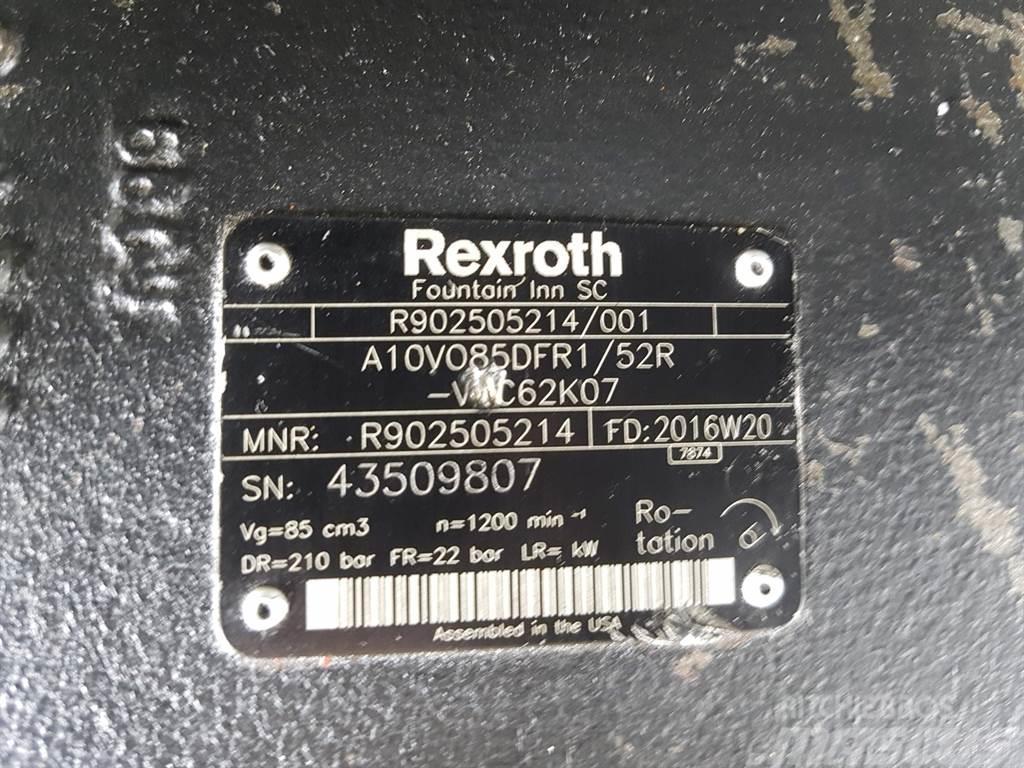 Rexroth A10VO85DFR1/52R - Load sensing pump Hydraulika