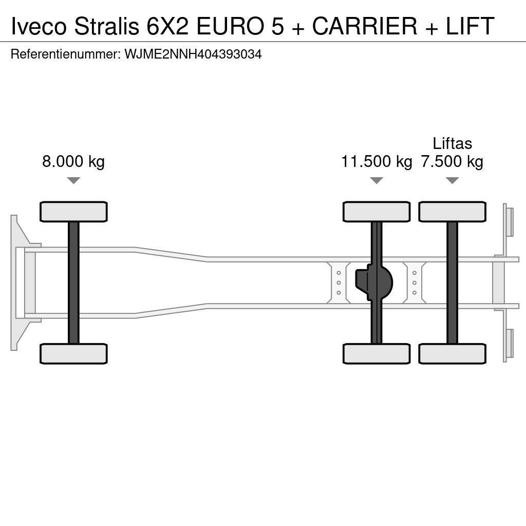 Iveco Stralis 6X2 EURO 5 + CARRIER + LIFT Chłodnie samochodowe