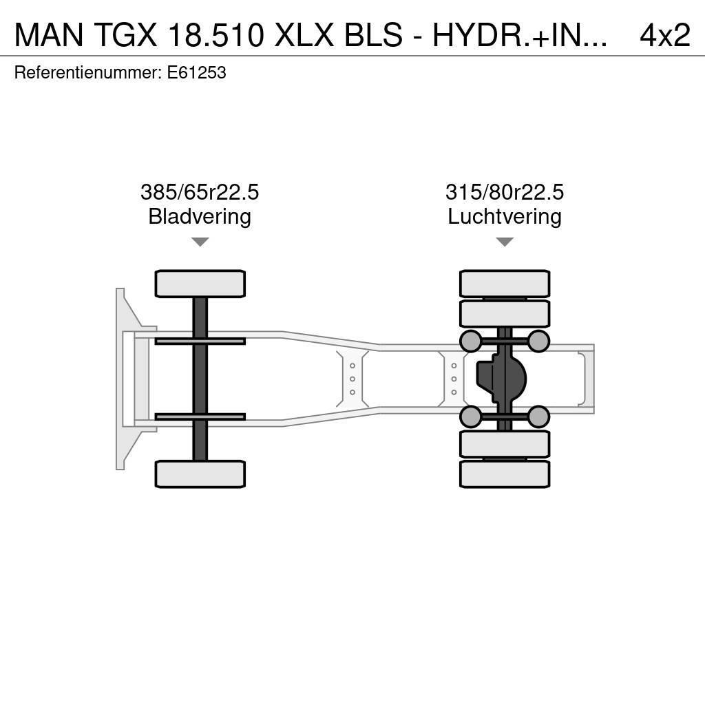 MAN TGX 18.510 XLX BLS - HYDR.+INTARDER Ciągniki siodłowe