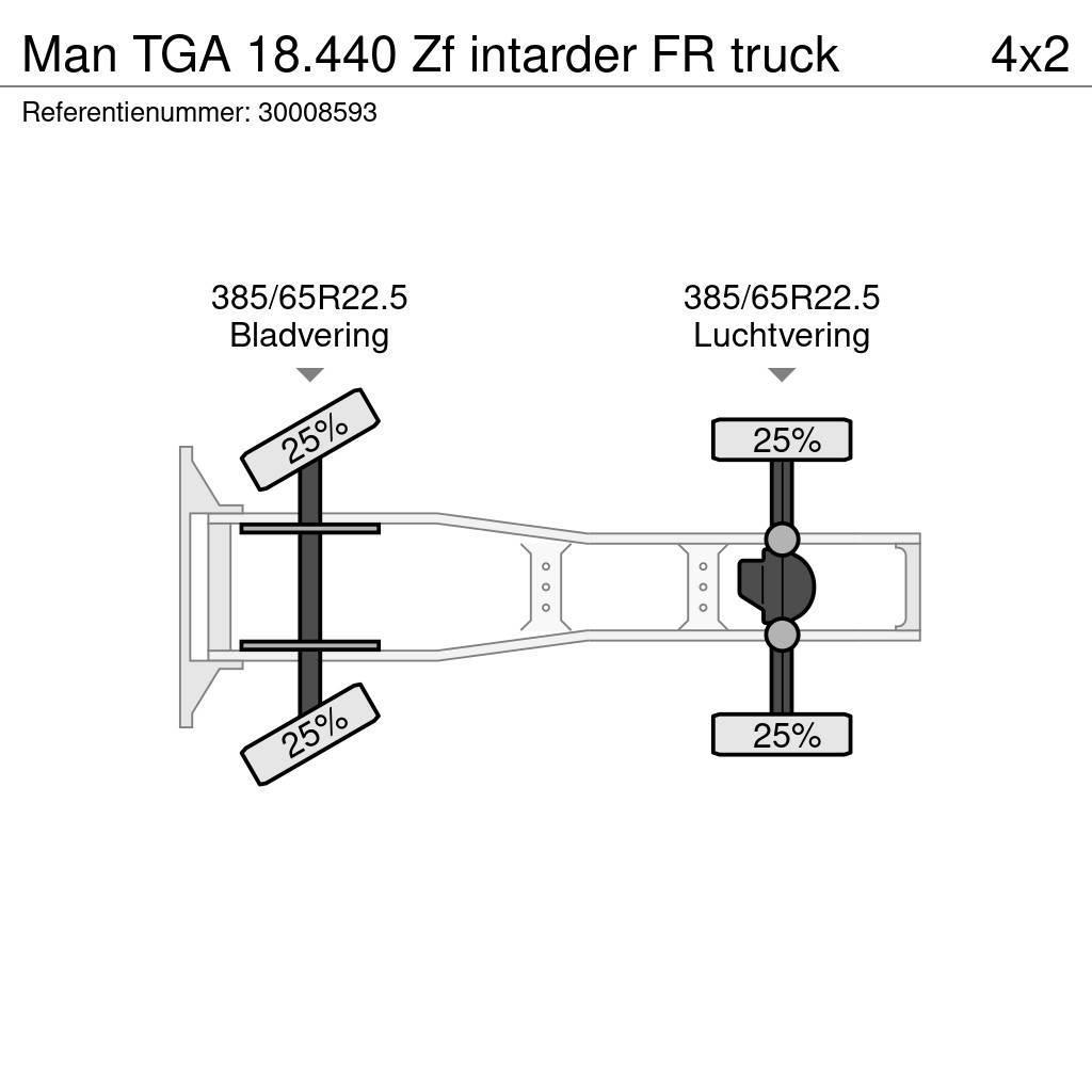 MAN TGA 18.440 Zf intarder FR truck Ciągniki siodłowe