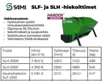 Sami SLH-2000 Hiekoitin 1450L Piaskarki i solarki