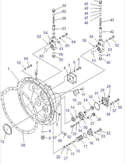 Komatsu D85E-21 torque converter 154-13-00201 Przekładnie i skrzynie biegów