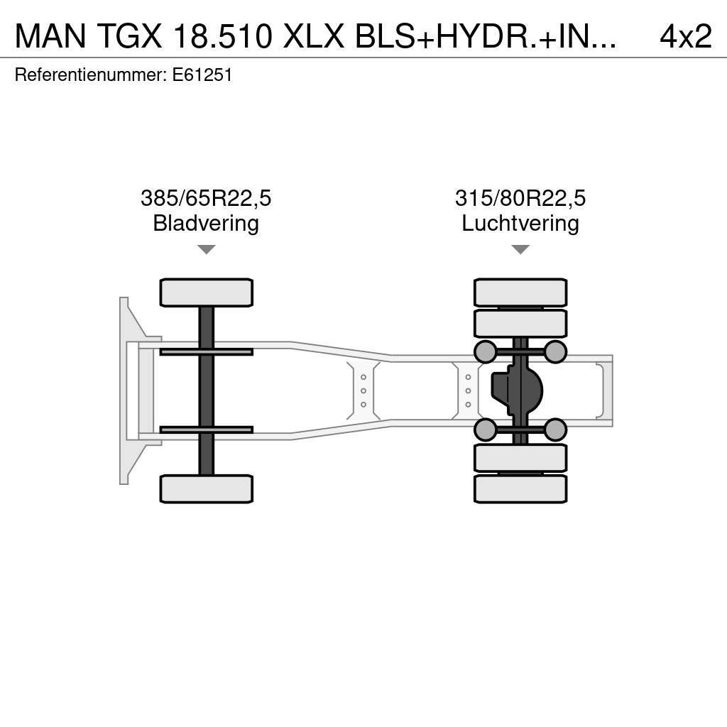 MAN TGX 18.510 XLX BLS+HYDR.+INTARDER Ciągniki siodłowe