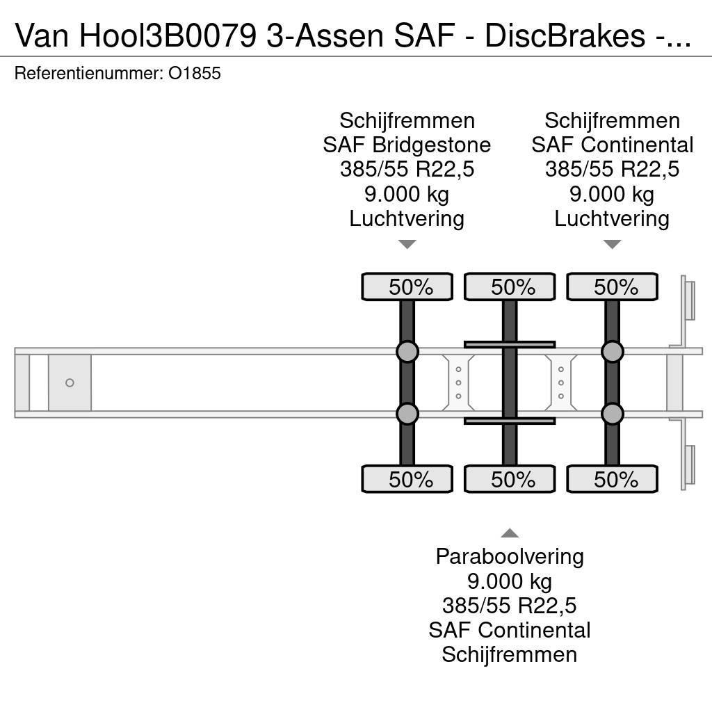 Van Hool 3B0079 3-Assen SAF - DiscBrakes - ADR - Backslider Naczepy do transportu kontenerów