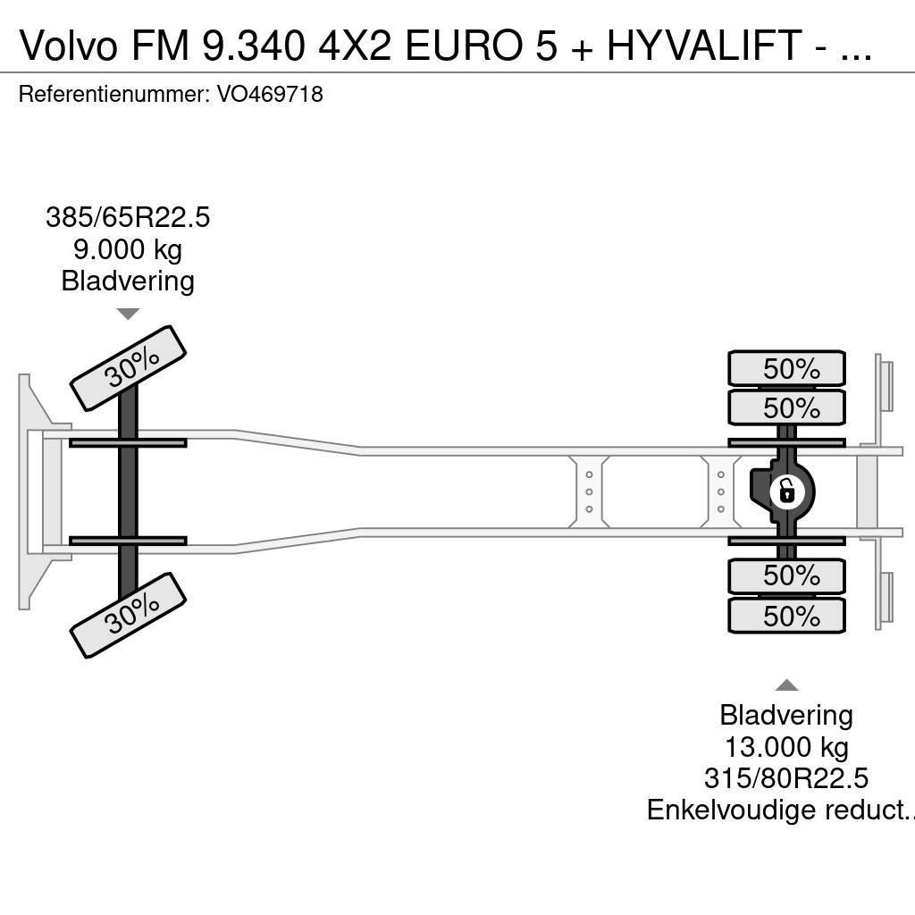 Volvo FM 9.340 4X2 EURO 5 + HYVALIFT - FULL STEEL SUSP. Bramowce