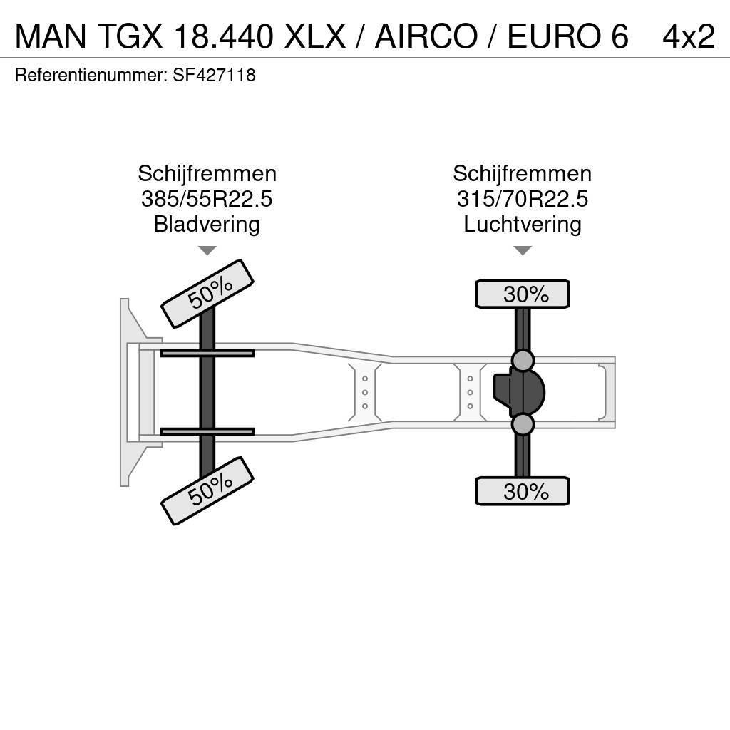 MAN TGX 18.440 XLX / AIRCO / EURO 6 Ciągniki siodłowe
