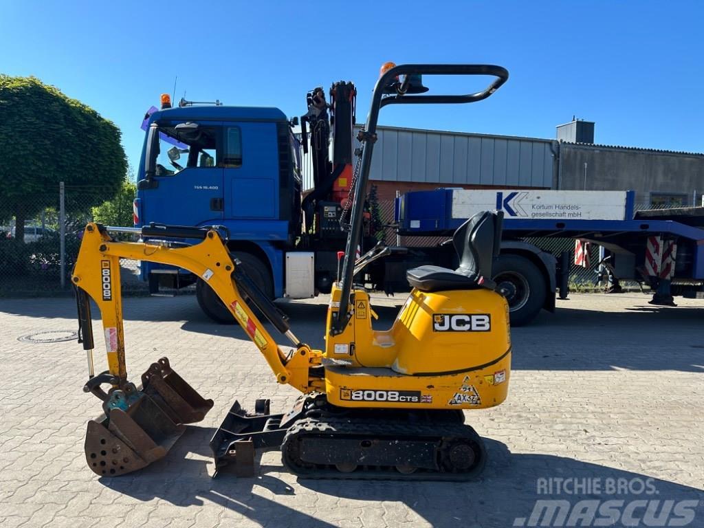 JCB 8008 CTS, 2019 YEAR, 744 HOURS, 3 x Buckets Mini excavators < 7t (Mini diggers)
