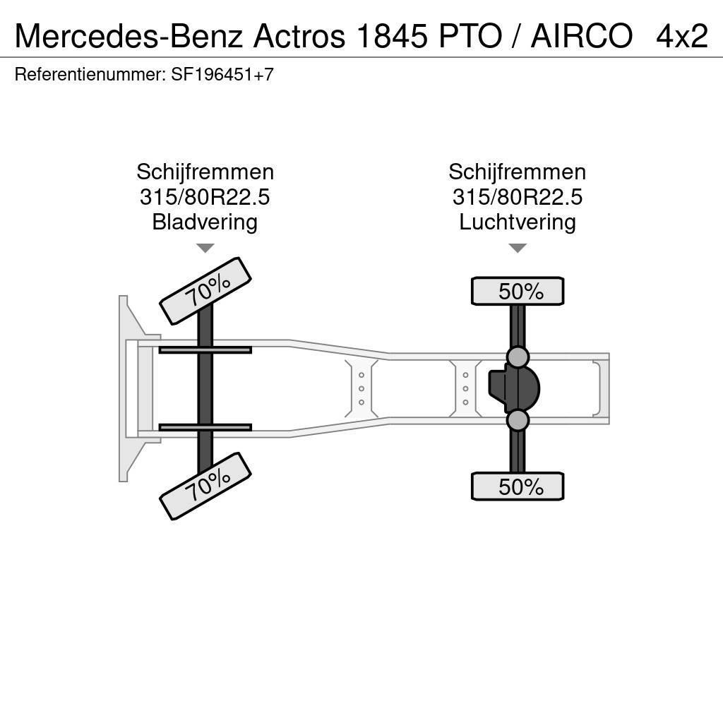 Mercedes-Benz Actros 1845 PTO / AIRCO Ciągniki siodłowe