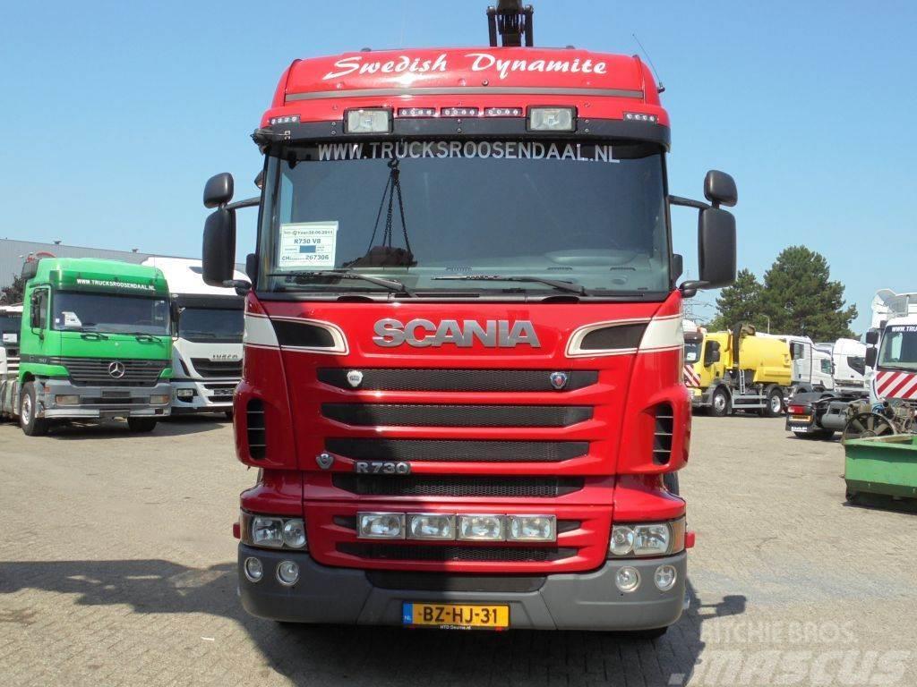 Scania R730 V8 + Euro 5 + Loglift 115Z + 6X4 Ciężarówki typu Platforma / Skrzynia