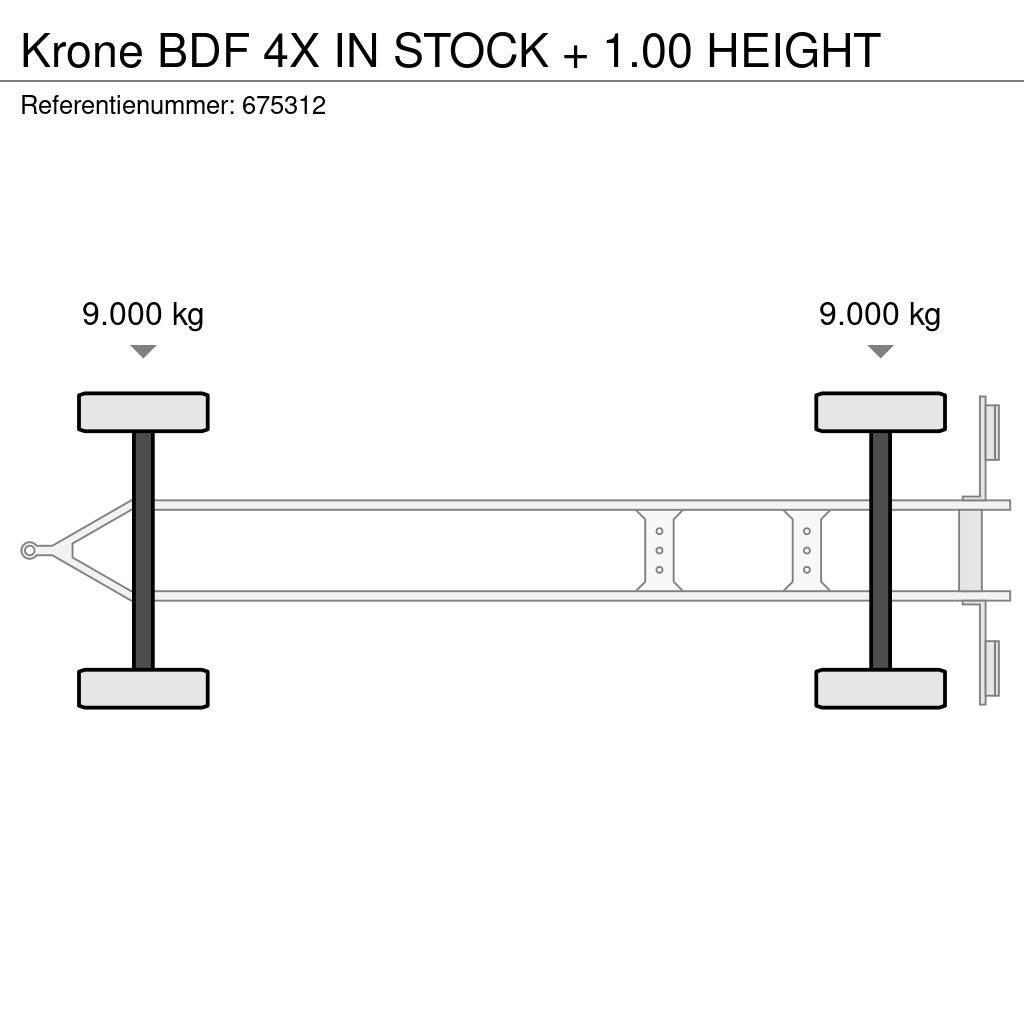 Krone BDF 4X IN STOCK + 1.00 HEIGHT Przyczepy demontowalne