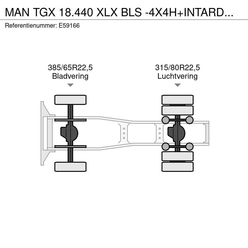 MAN TGX 18.440 XLX BLS -4X4H+INTARDER+HYDR. Ciągniki siodłowe