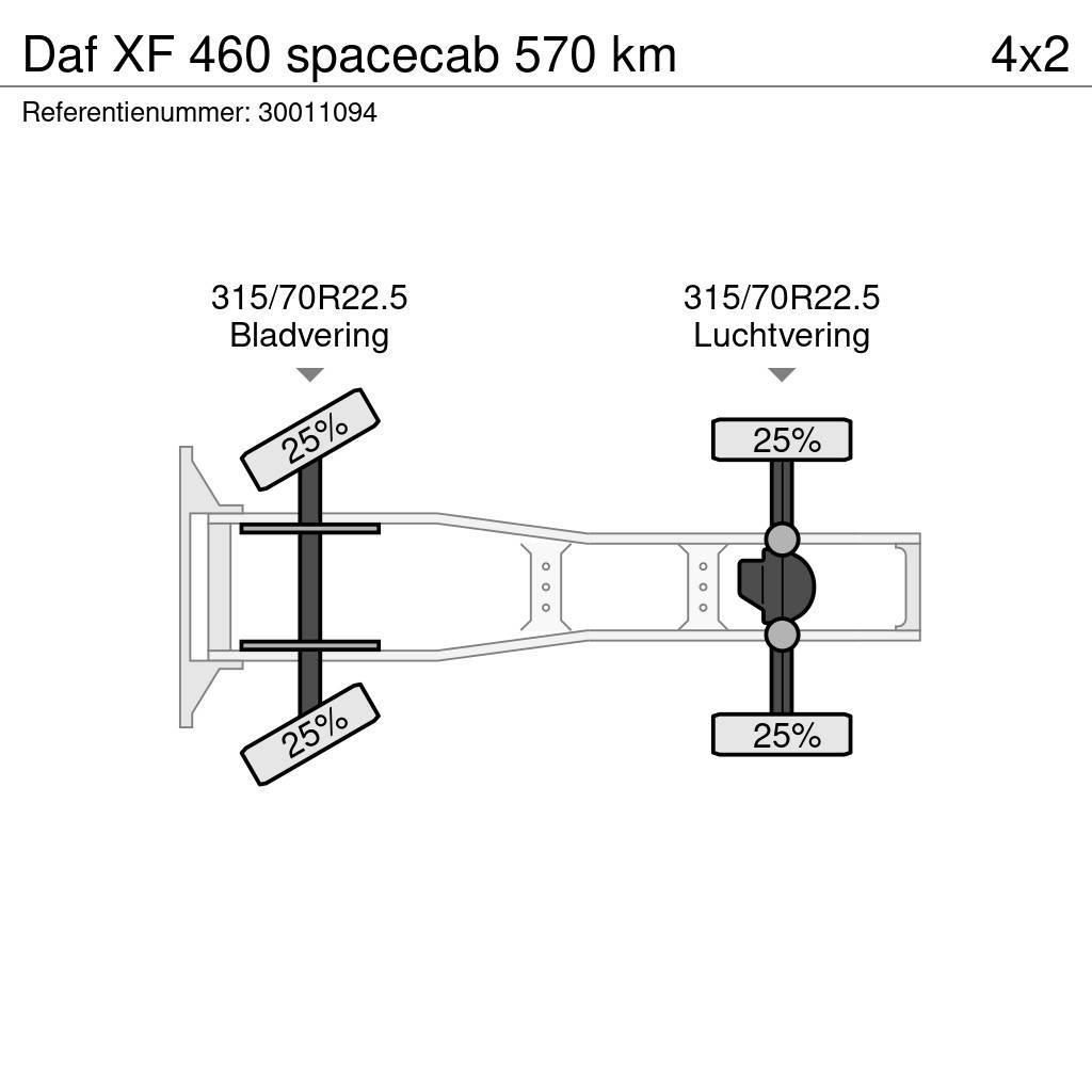 DAF XF 460 spacecab 570 km Ciągniki siodłowe
