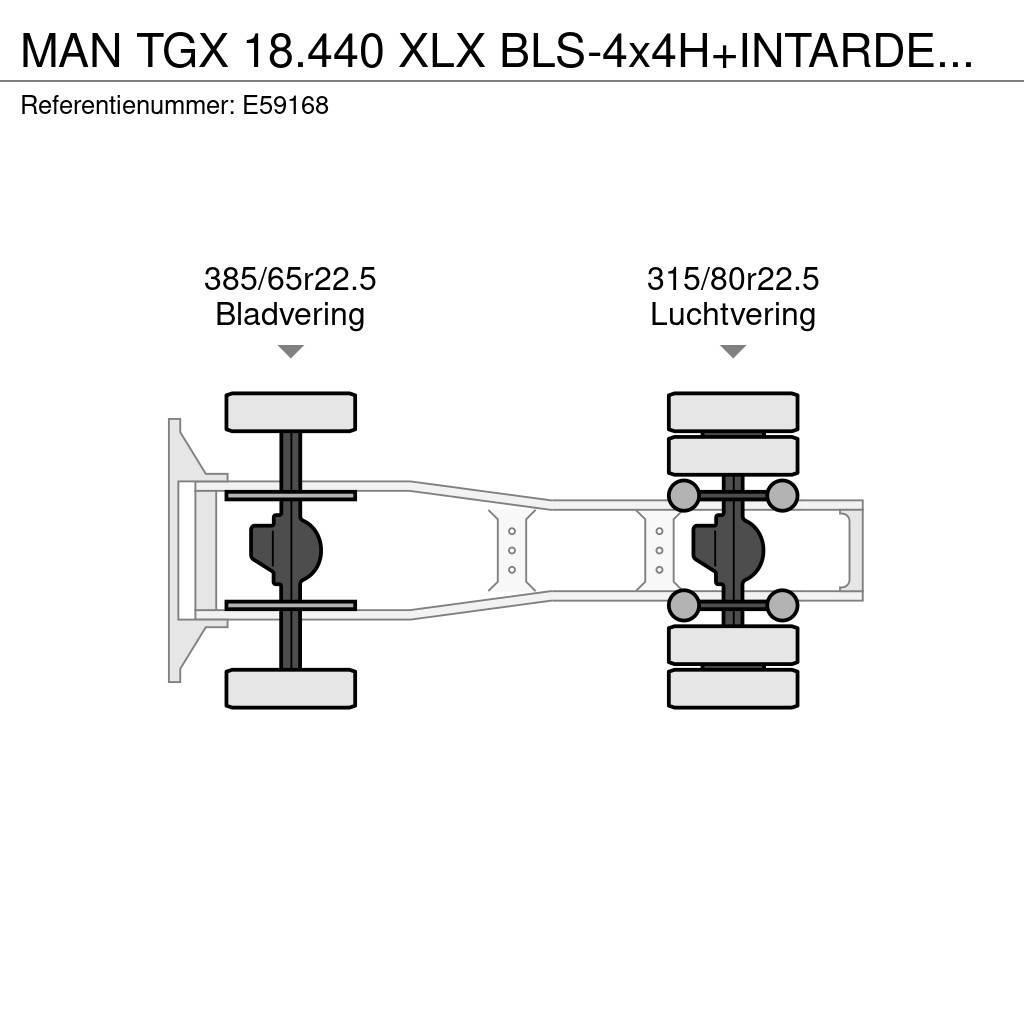 MAN TGX 18.440 XLX BLS-4x4H+INTARDER+HYDR. Ciągniki siodłowe