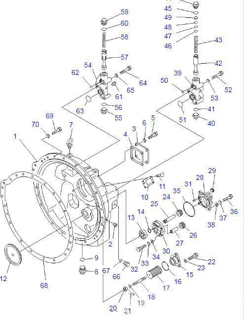 Komatsu D85A-21 torque converter 154-13-00200 Przekładnie i skrzynie biegów