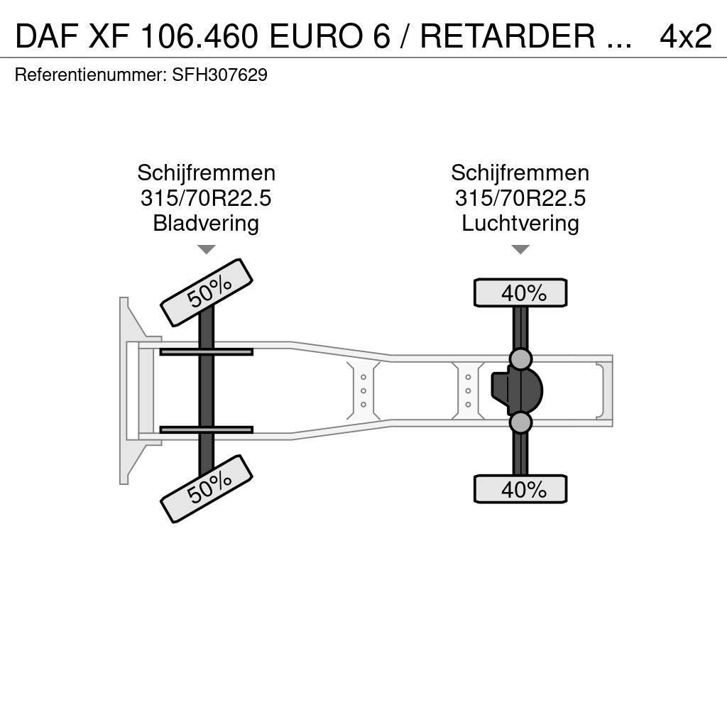 DAF XF 106.460 EURO 6 / RETARDER / PTO / MANUEL / AIRC Ciągniki siodłowe