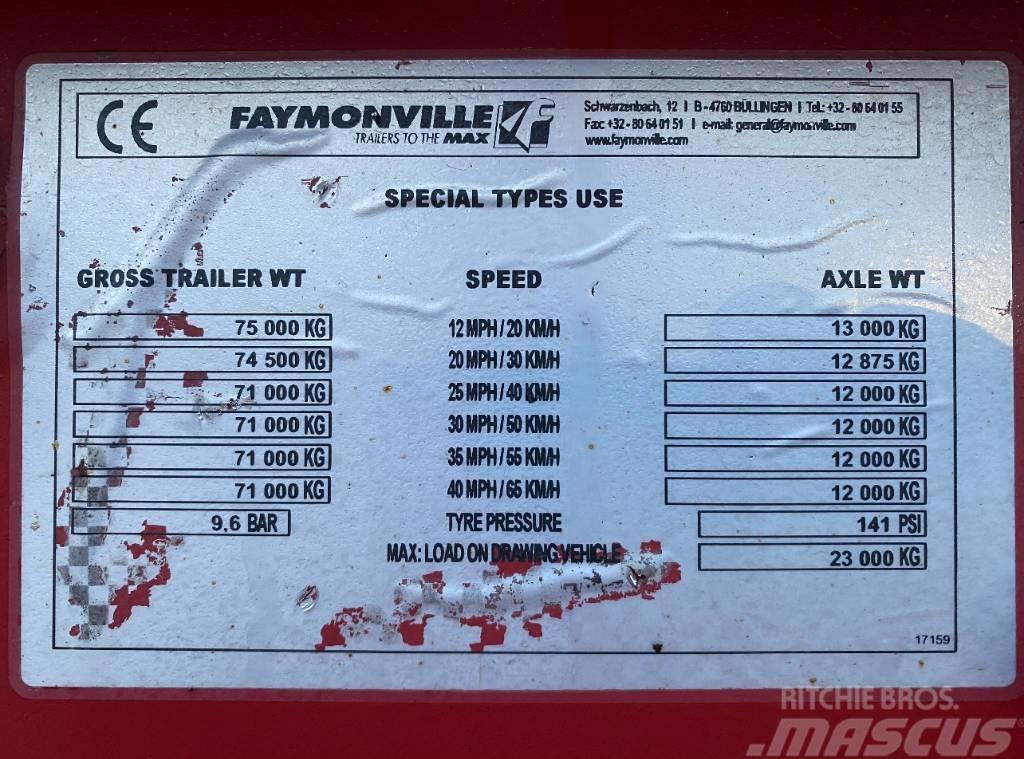 Faymonville 4 Axle Extending 75 Ton Low Loader Przyczepy niskopodłogowe