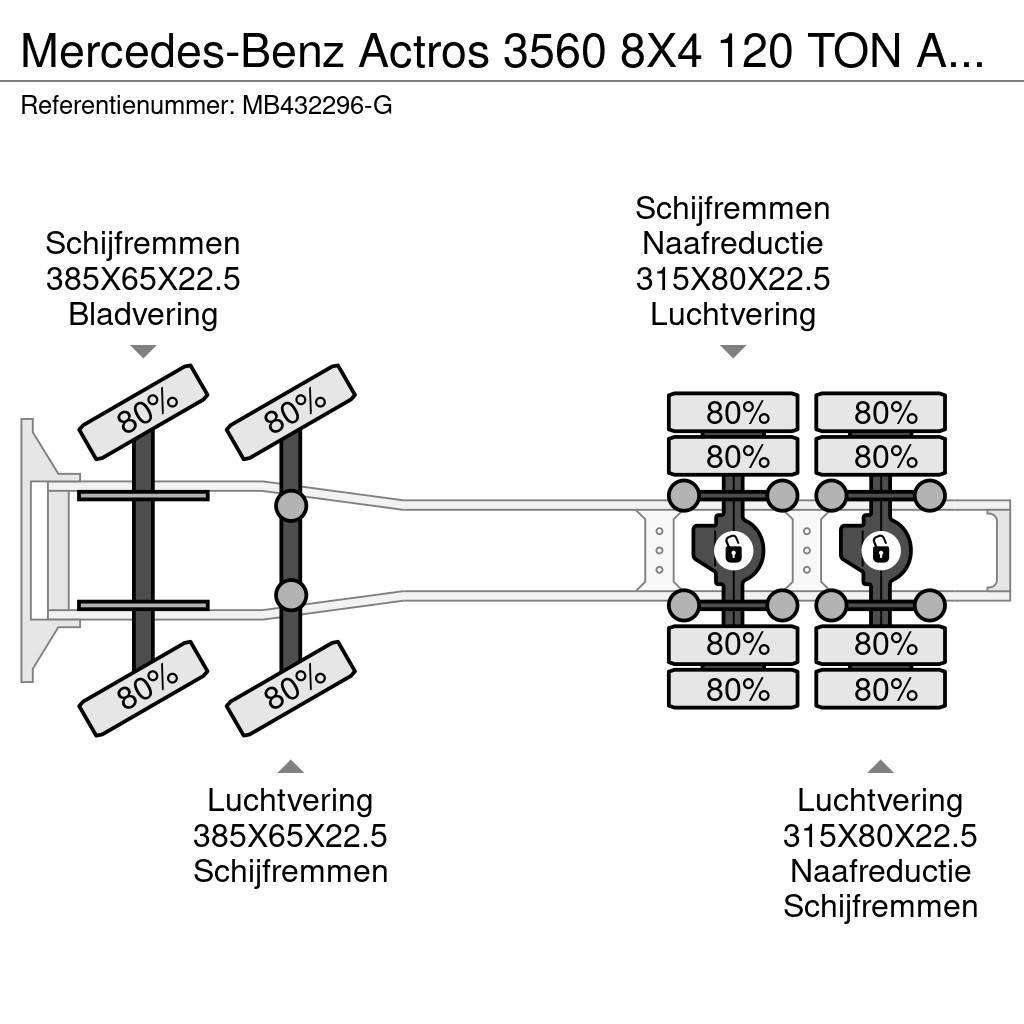 Mercedes-Benz Actros 3560 8X4 120 TON AN RETARDER Ciągniki siodłowe